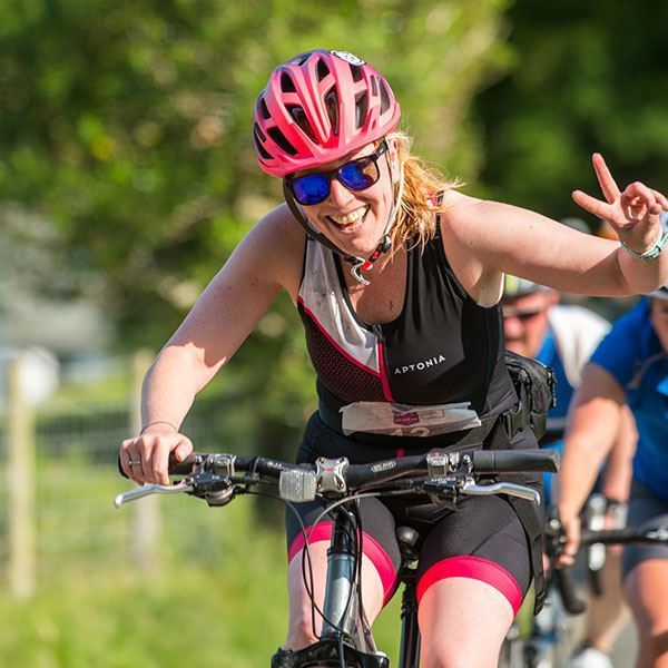 Woman cycling at Keswick Mountain Festival